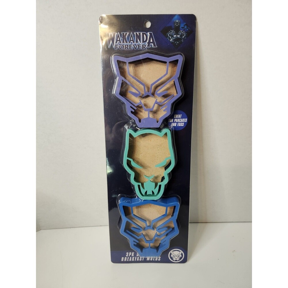 Disney WAKANDA FOREVER 3 Pack Silicone Breakfast Molds Pancakes & Eggs  NEW